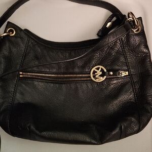 Black Leather Shoulder Bag